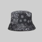 Akcesoria Alcott cappello pescatore con stampa paisley odwracalne bk1 czarny mężczyźni 2TXFF6523