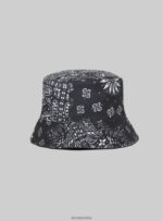 Akcesoria Alcott cappello pescatore con stampa paisley odwracalne bk1 czarny mężczyźni 2TXFF6523