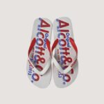buty Alcott klapki z logo niebieska marynarka wojenna mężczyźni 2TXFF6811