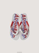 buty Alcott klapki z logo niebieska marynarka wojenna mężczyźni 2TXFF6811