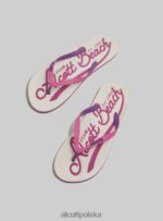 buty Alcott logo infradito c6575 zielony kobiety 2TXFF6132 - Image 4