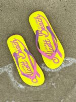 buty Alcott logo infradito c6575 zielony kobiety 2TXFF6440