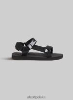 buty Alcott sandali w gomma con chiusura a strappo bk1 czarny kobiety 2TXFF6236 - Image 3
