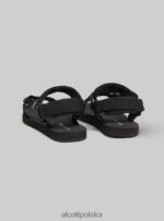 buty Alcott sandali w gomma con chiusura a strappo bk1 czarny kobiety 2TXFF6236 - Image 4
