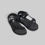 buty Alcott sandali w gomma con chiusura a strappo bk1 czarny mężczyźni 2TXFF61093