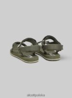 buty Alcott sandali w gomma con chiusura a strappo bk1 czarny mężczyźni 2TXFF6602 - Image 4