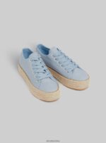 buty Alcott tenisówki z podeszwą z rafii wh2 biały kobiety 2TXFF6202
