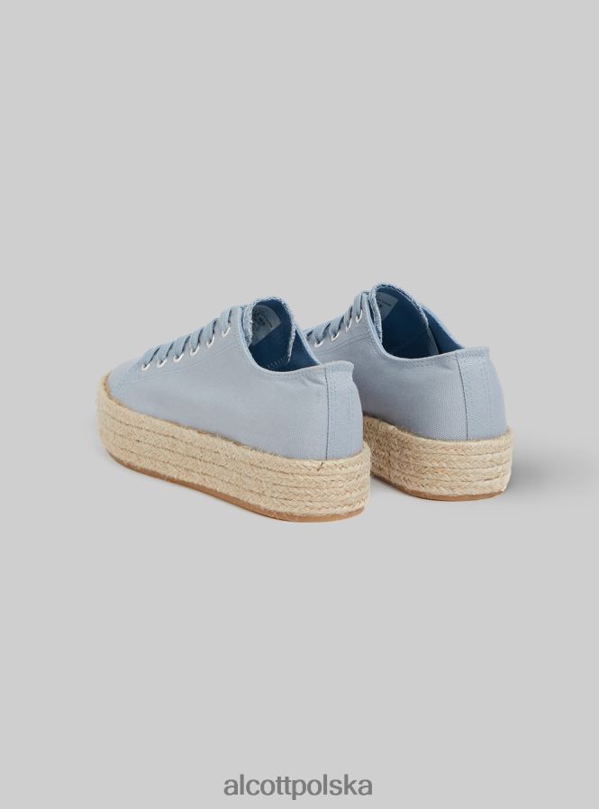 buty Alcott tenisówki z podeszwą z rafii wh2 biały kobiety 2TXFF6202 - Image 4