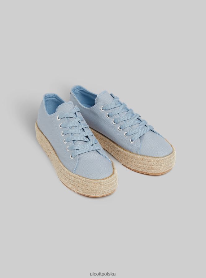 buty Alcott tenisówki z podeszwą z rafii wh2 biały kobiety 2TXFF6202 - Image 1