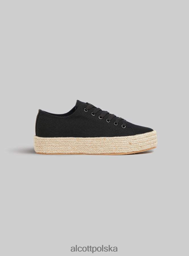 buty Alcott tenisówki z podeszwą z rafii wh2 biały kobiety 2TXFF6305 - Image 3
