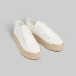 buty Alcott tenisówki z podeszwą z rafii wh2 biały kobiety 2TXFF6383