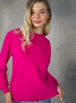 odzież Alcott bawełniana bluza z okrągłym dekoltem bk1 czarny kobiety 2TXFF6139 - Image 4