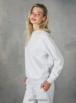 odzież Alcott bawełniana bluza z okrągłym dekoltem bk1 czarny kobiety 2TXFF6365 - Image 3