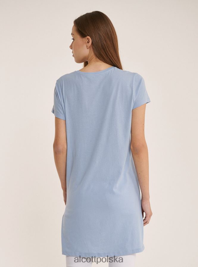 odzież Alcott bawełniana koszulka typu oversize biały kobiety 2TXFF6350 - Image 5