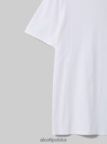 odzież Alcott bawełniana koszulka z okrągłym dekoltem wh2 biały mężczyźni 2TXFF6598 - Image 9