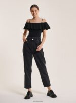 odzież Alcott bawełniane body z falbankami c2274 lazurowy kobiety 2TXFF6318