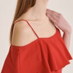 odzież Alcott bawełniane body z falbankami c2274 lazurowy kobiety 2TXFF6395