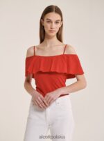 odzież Alcott bawełniane body z falbankami c2274 lazurowy kobiety 2TXFF6395 - Image 3