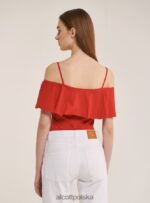 odzież Alcott bawełniane body z falbankami c2274 lazurowy kobiety 2TXFF6395 - Image 6