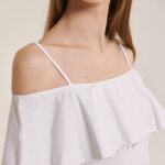 odzież Alcott bawełniane body z falbankami c2274 lazurowy kobiety 2TXFF6425
