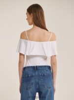odzież Alcott bawełniane body z falbankami c2274 lazurowy kobiety 2TXFF6425 - Image 5
