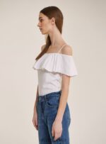 odzież Alcott bawełniane body z falbankami c2274 lazurowy kobiety 2TXFF6425 - Image 6