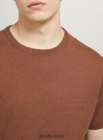 odzież Alcott bawełniany sweterek z krótkim rękawem bk1 czarny mężczyźni 2TXFF6802 - Image 3