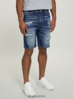 odzież Alcott Bermudy o dopasowanym kroju z elastycznego denimu d004 średni jasnoniebieski mężczyźni 2TXFF6636 - Image 2