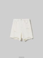 odzież Alcott Bermudy w dżinsowym longline d006 lazur kobiety 2TXFF6414