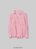 odzież Alcott blusa w puro lino wh2 biały kobiety 2TXFF6224 - Image 6