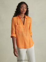 odzież Alcott blusa w puro lino wh2 biały kobiety 2TXFF6225 - Image 3
