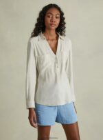 odzież Alcott blusa w puro lino wh2 biały kobiety 2TXFF6463
