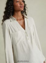 odzież Alcott blusa w puro lino wh2 biały kobiety 2TXFF6463 - Image 4