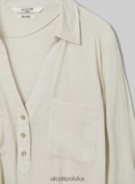 odzież Alcott blusa w puro lino wh2 biały kobiety 2TXFF6463 - Image 7