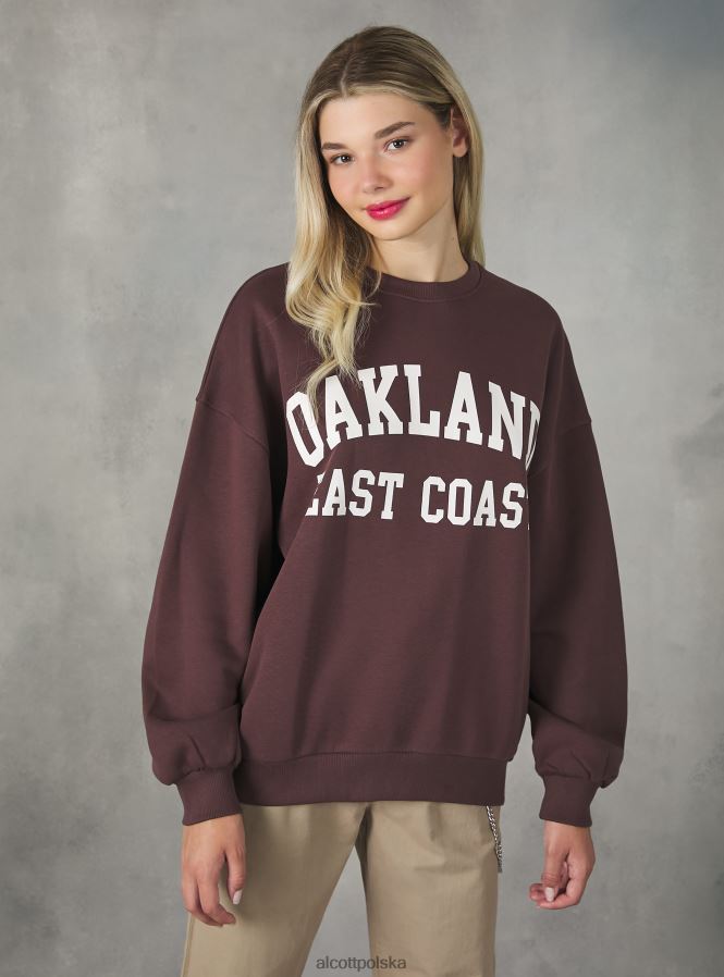 odzież Alcott Bluza o wygodnym kroju typu college z okrągłym dekoltem średni az2 azzurre kobiety 2TXFF6366 - Image 1