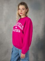 odzież Alcott Bluza o wygodnym kroju typu college z okrągłym dekoltem średni az2 azzurre kobiety 2TXFF6405 - Image 4