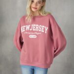 odzież Alcott Bluza o wygodnym kroju typu college z okrągłym dekoltem średni az2 azzurre kobiety 2TXFF6446