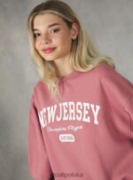 odzież Alcott Bluza o wygodnym kroju typu college z okrągłym dekoltem średni az2 azzurre kobiety 2TXFF6446 - Image 4