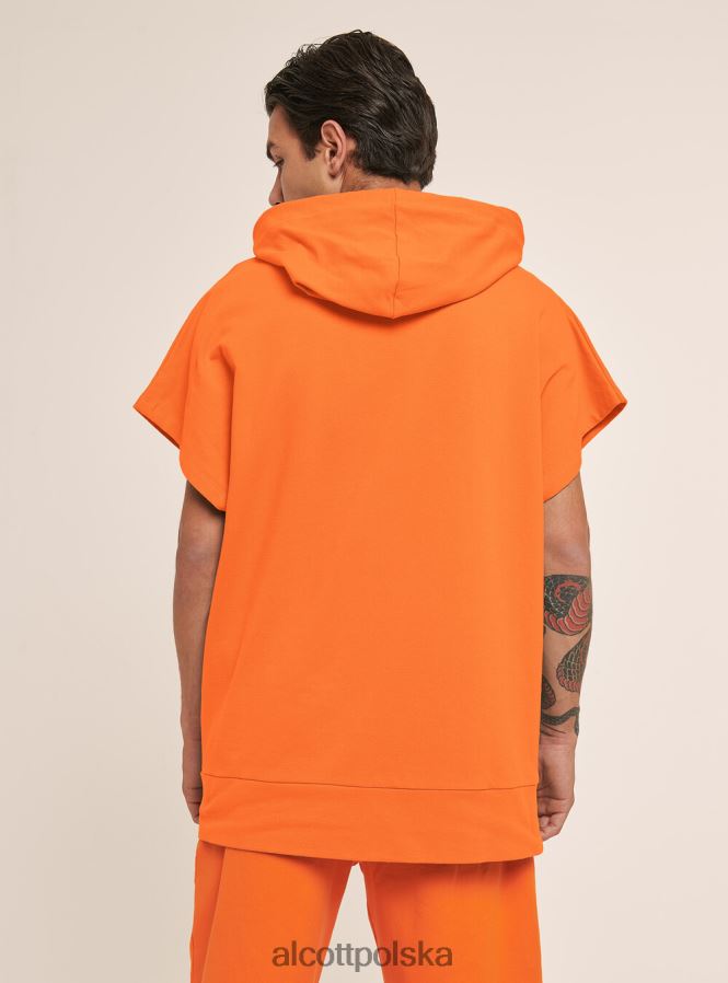 odzież Alcott bluza z kapturem bez rękawów lub3 pomarańczowe światło mężczyźni 2TXFF6873 - Image 6