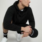 odzież Alcott bluza z kapturem i kieszenią kangurką wh1 ecru mężczyźni 2TXFF6682