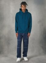 odzież Alcott bluza z kapturem i kieszenią kangurką wh2 biały mężczyźni 2TXFF61137 - Image 5