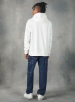 odzież Alcott bluza z kapturem i kieszenią kangurką wh2 biały mężczyźni 2TXFF6814 - Image 5