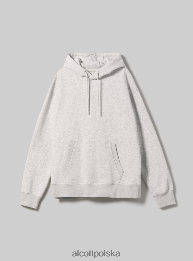 odzież Alcott bluza z kapturem i kieszenią kangurką wh2 biały mężczyźni 2TXFF6944 - Image 6