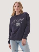 odzież Alcott bluza z okrągłym dekoltem i haftem c0020 złamana biel kobiety 2TXFF6238 - Image 3