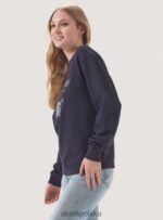 odzież Alcott bluza z okrągłym dekoltem i haftem c0020 złamana biel kobiety 2TXFF6238 - Image 4