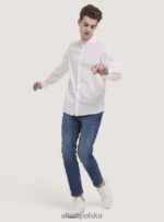 odzież Alcott camicia a maniche lunghe con collo coreano biały mężczyźni 2TXFF61019 - Image 3