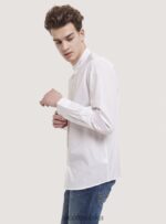 odzież Alcott camicia a maniche lunghe con collo coreano biały mężczyźni 2TXFF61019 - Image 5