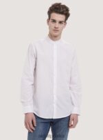 odzież Alcott camicia a maniche lunghe con collo coreano biały mężczyźni 2TXFF61019 - Image 6