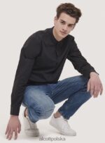 odzież Alcott camicia a maniche lunghe con collo coreano biały mężczyźni 2TXFF6807 - Image 2