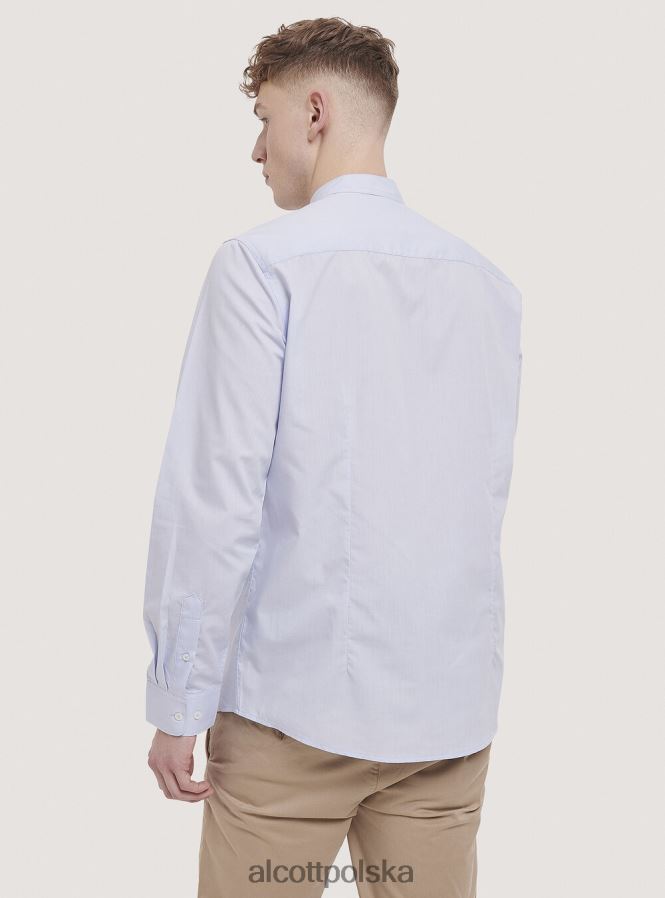 odzież Alcott camicia a maniche lunghe con collo coreano biały mężczyźni 2TXFF6992 - Image 5